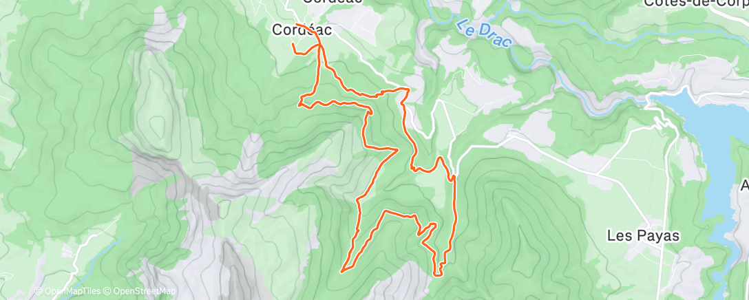 Map of the activity, Endurance