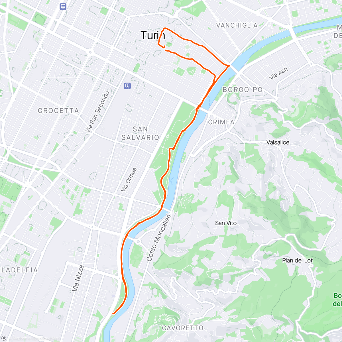Map of the activity, Evening Run city 🌃