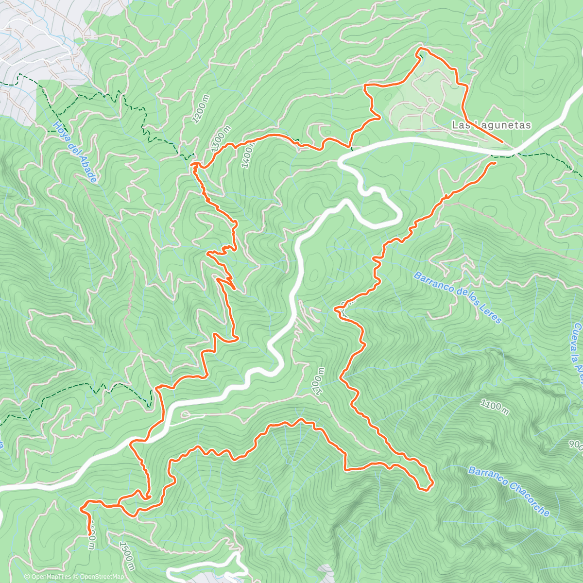 Map of the activity, Morning Trail Run