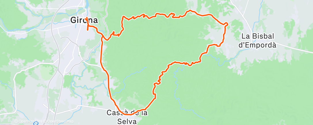 Map of the activity, Pedalata mattutina