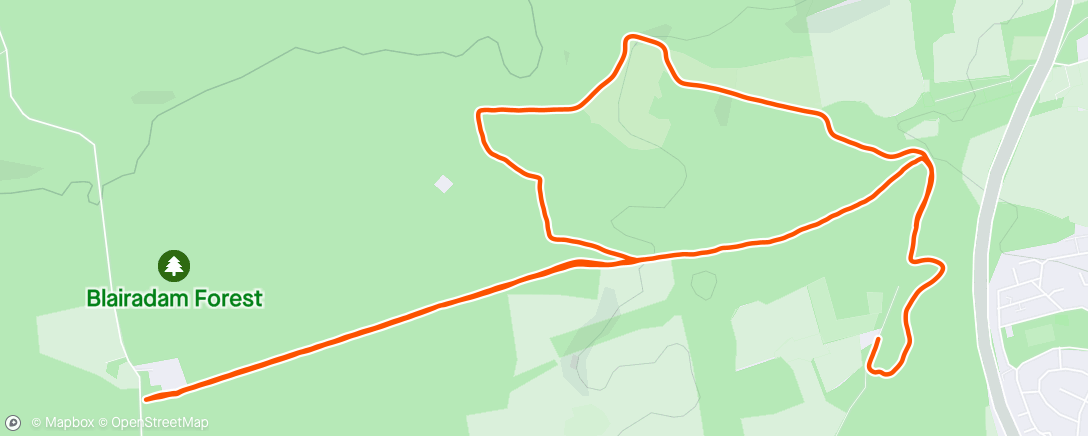 Map of the activity, Evening run with Karl and Harris
