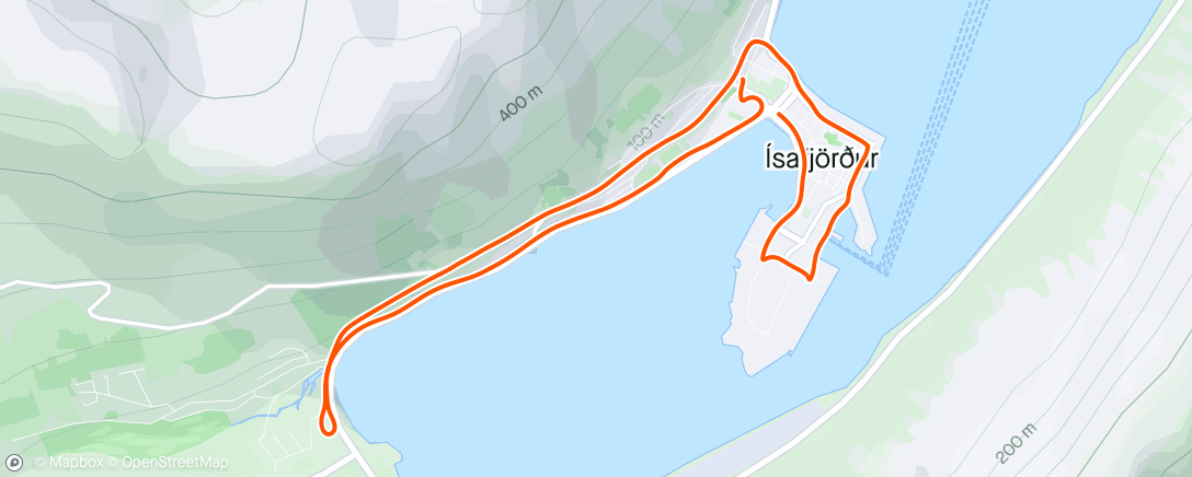 Carte de l'activité Hlaupahringur um Ísafjörð