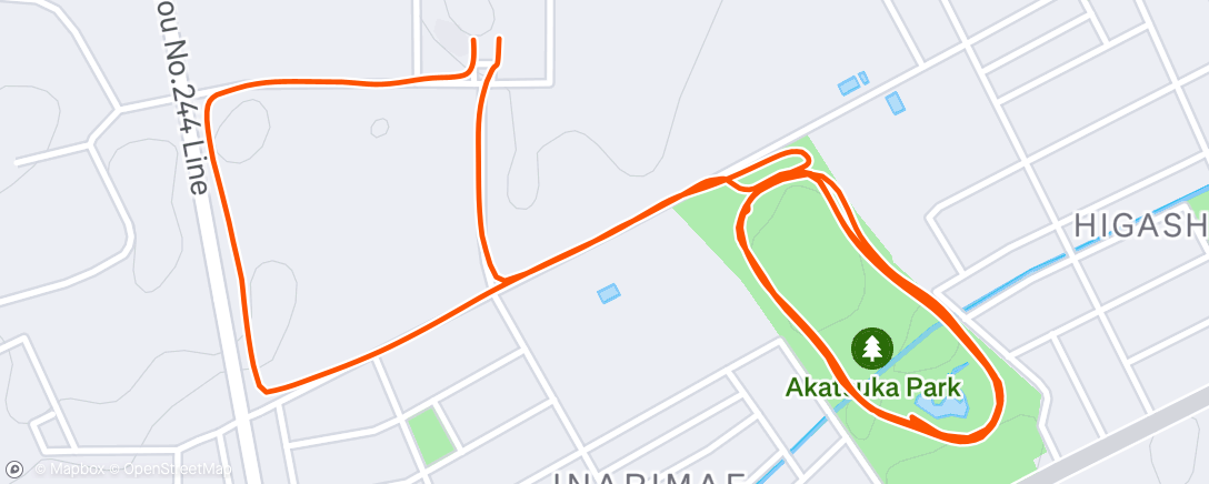 Map of the activity, Lunch Run