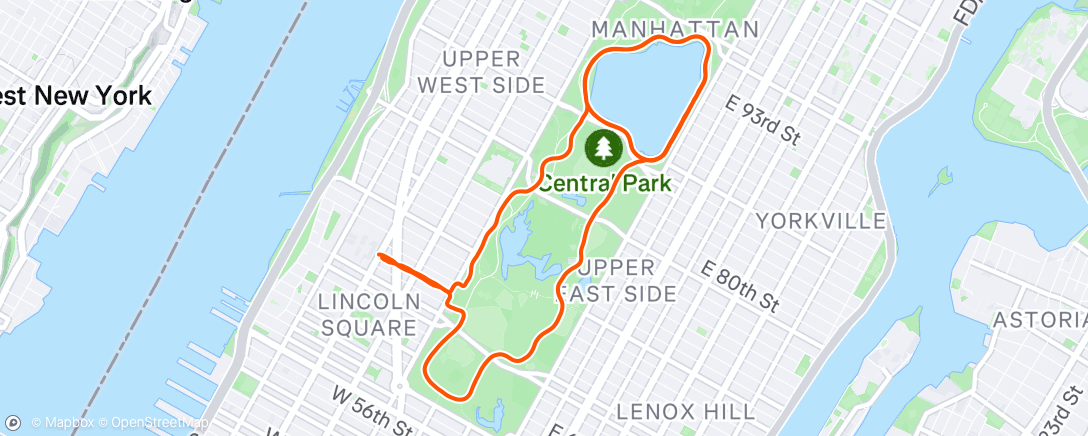 Map of the activity, Afternoon Run