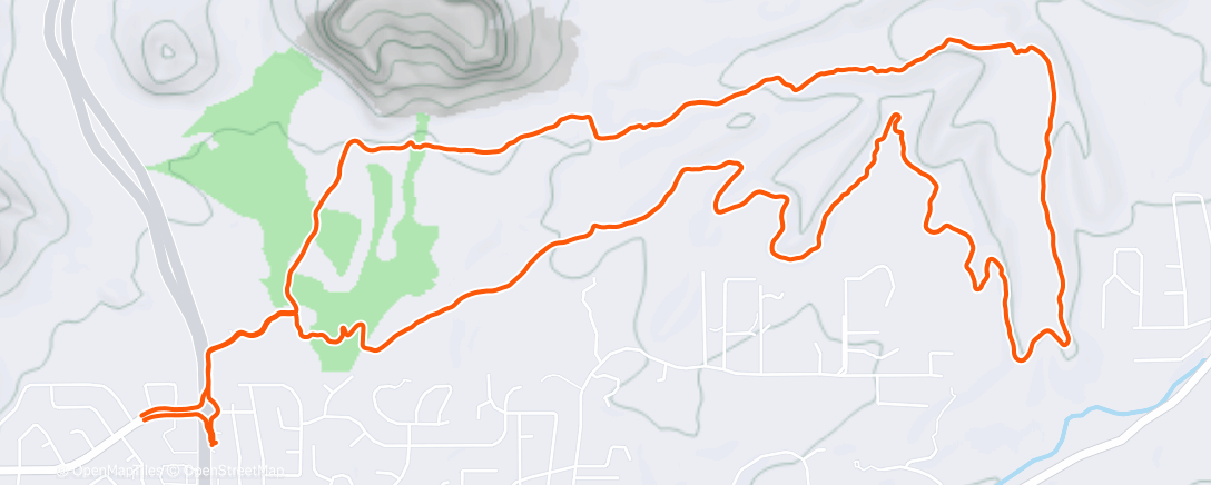 Map of the activity, Evening Mountain Bike Ride