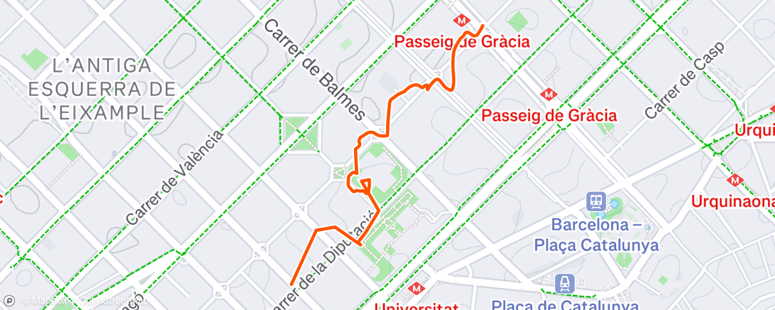 Map of the activity, Afternoon Walk