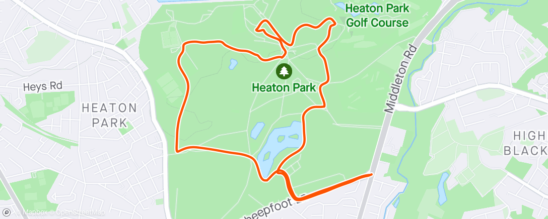 Mapa de la actividad (Heaton Park)