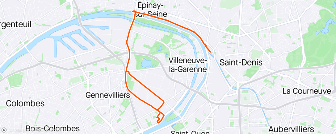 Map of the activity, #054 1h15 Afternoon Run 
Endurance - Fartlek  🌤️ 🌬️🏃🏾‍♂️🤪