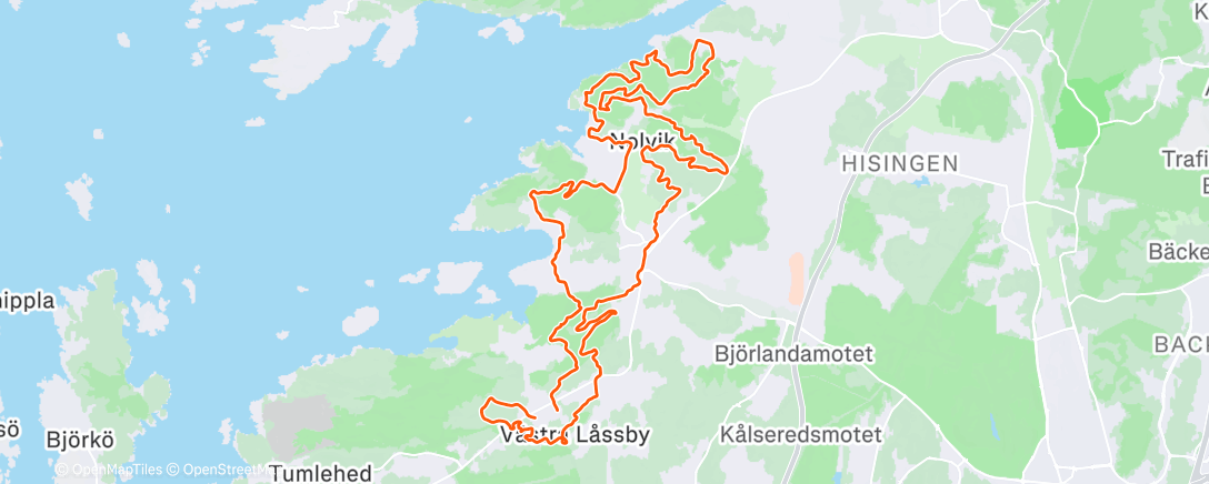 Map of the activity, Nolvik trails