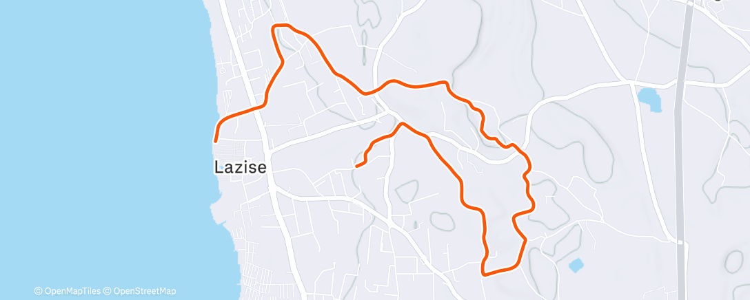 Map of the activity, Morning Walk