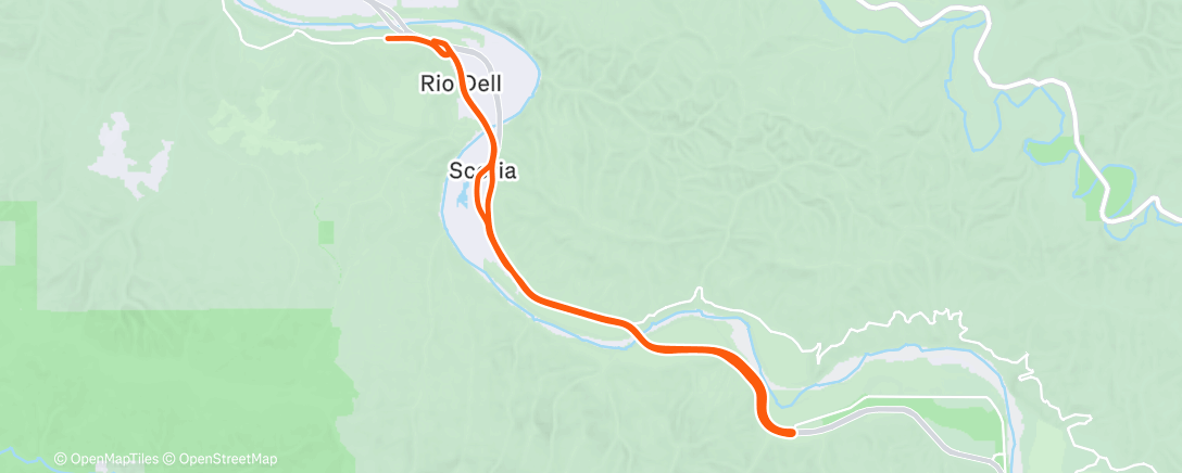 Map of the activity, Lunch Ride