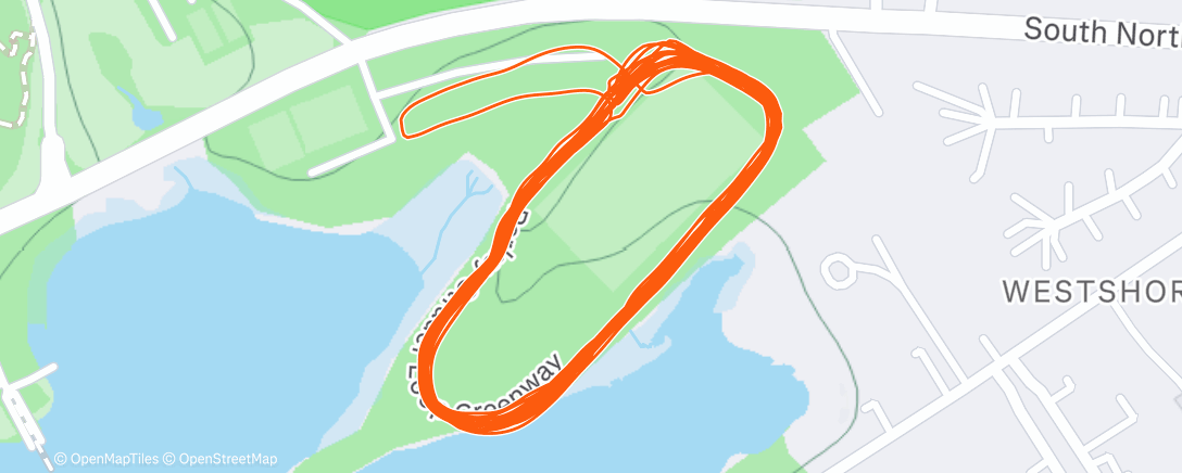 Map of the activity, My 10k pace is Gavrel’s half pace