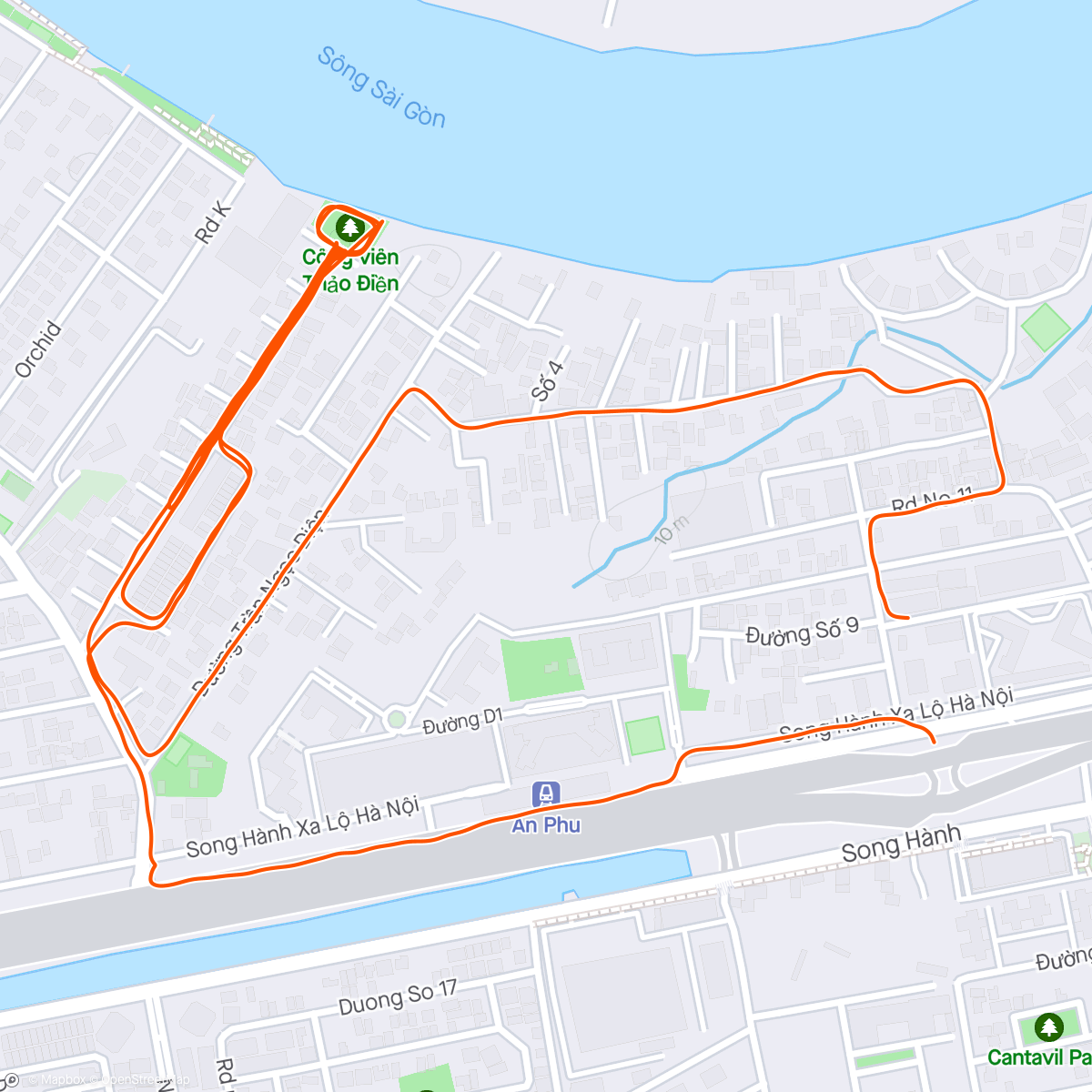 Map of the activity, Personal speed training + solo elevation training !🥵