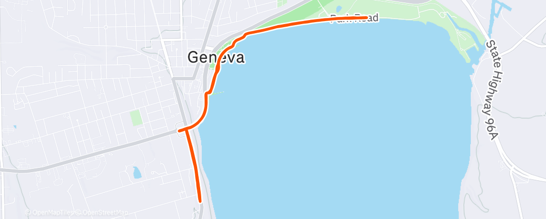 Map of the activity, Lunch Run