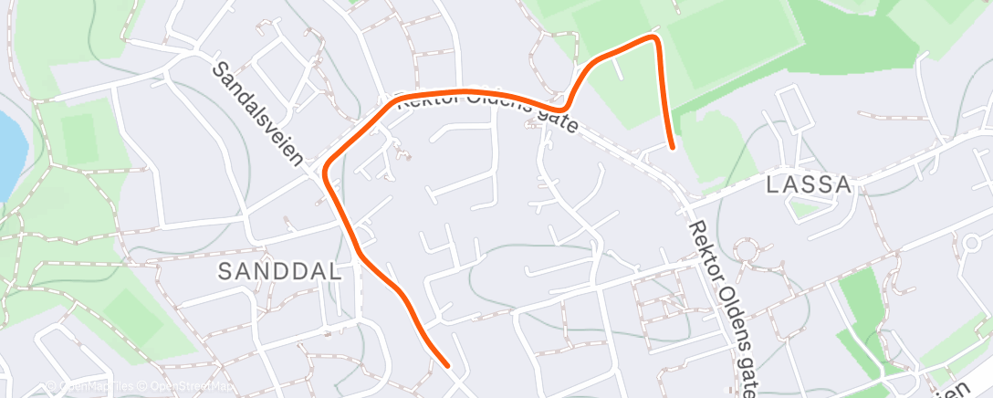 Map of the activity, Afternoon Walk