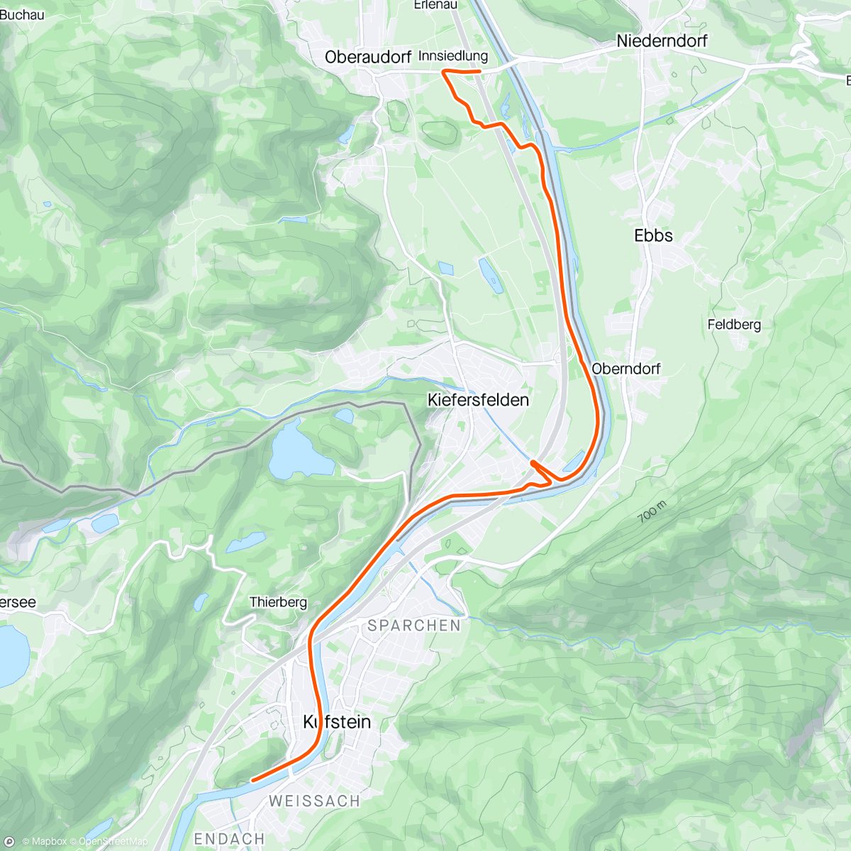 アクティビティ「ROUVY - Innradweg」の地図