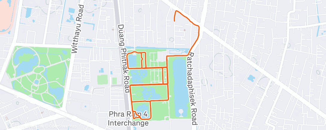 Map of the activity, Morning Run