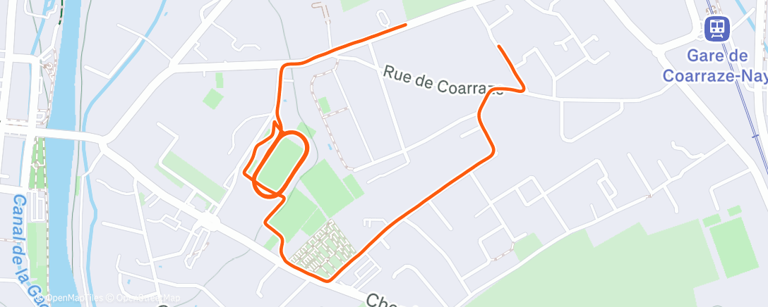 アクティビティ「Course à pied le midi」の地図