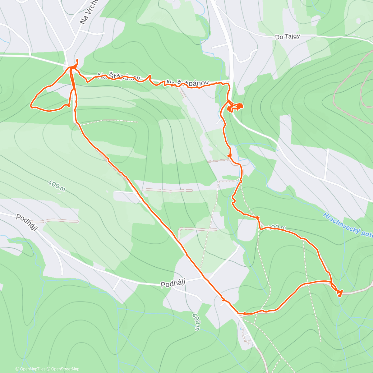 Map of the activity, Štěpánská procházka 🧑‍🧑‍🧒‍🧒🙂👌