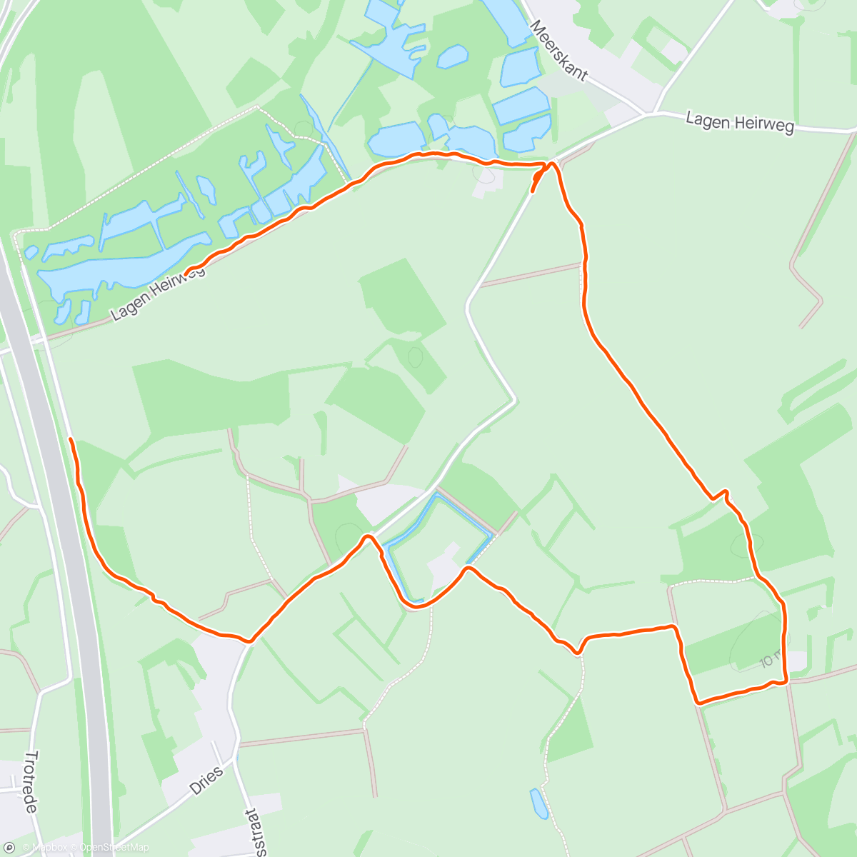 Map of the activity, Evening stroll