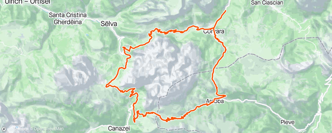 アクティビティ「Sella Ronda im Regen」の地図
