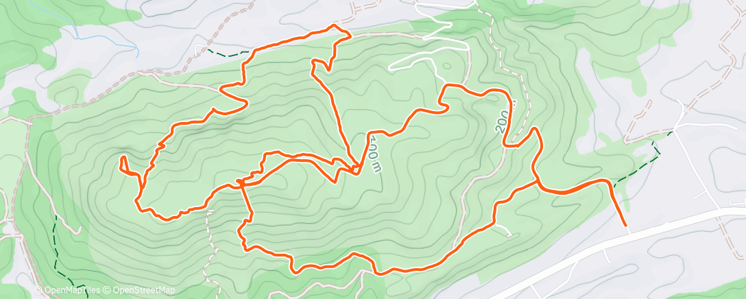 Map of the activity, Afternoon Trail Run