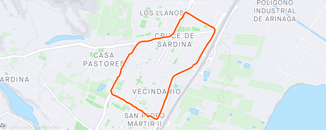 Map of the activity, Carrera de tarde 🥵