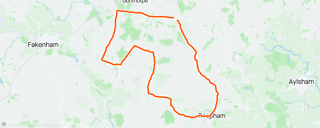 Map of the activity, First Afternoon Ride Of The Year