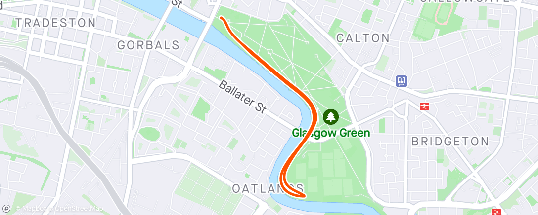 Map of the activity, 3K on the Green