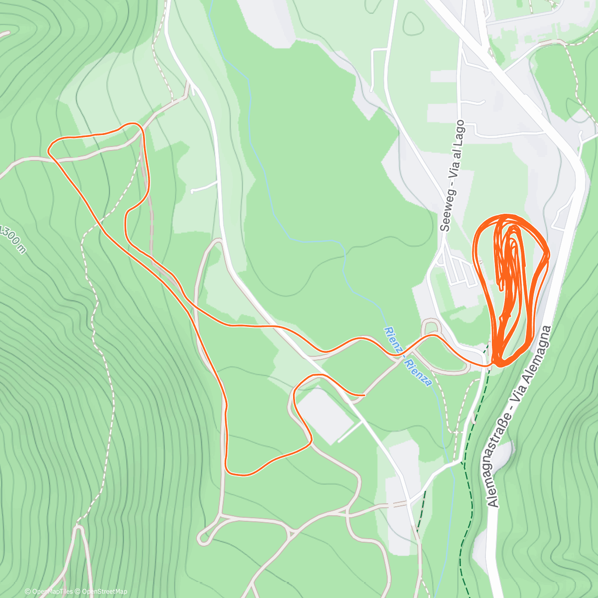 Map of the activity, Toblach skate prep