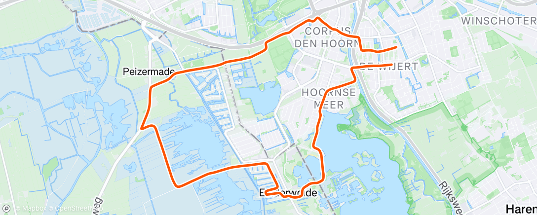 Map of the activity, Avondloop