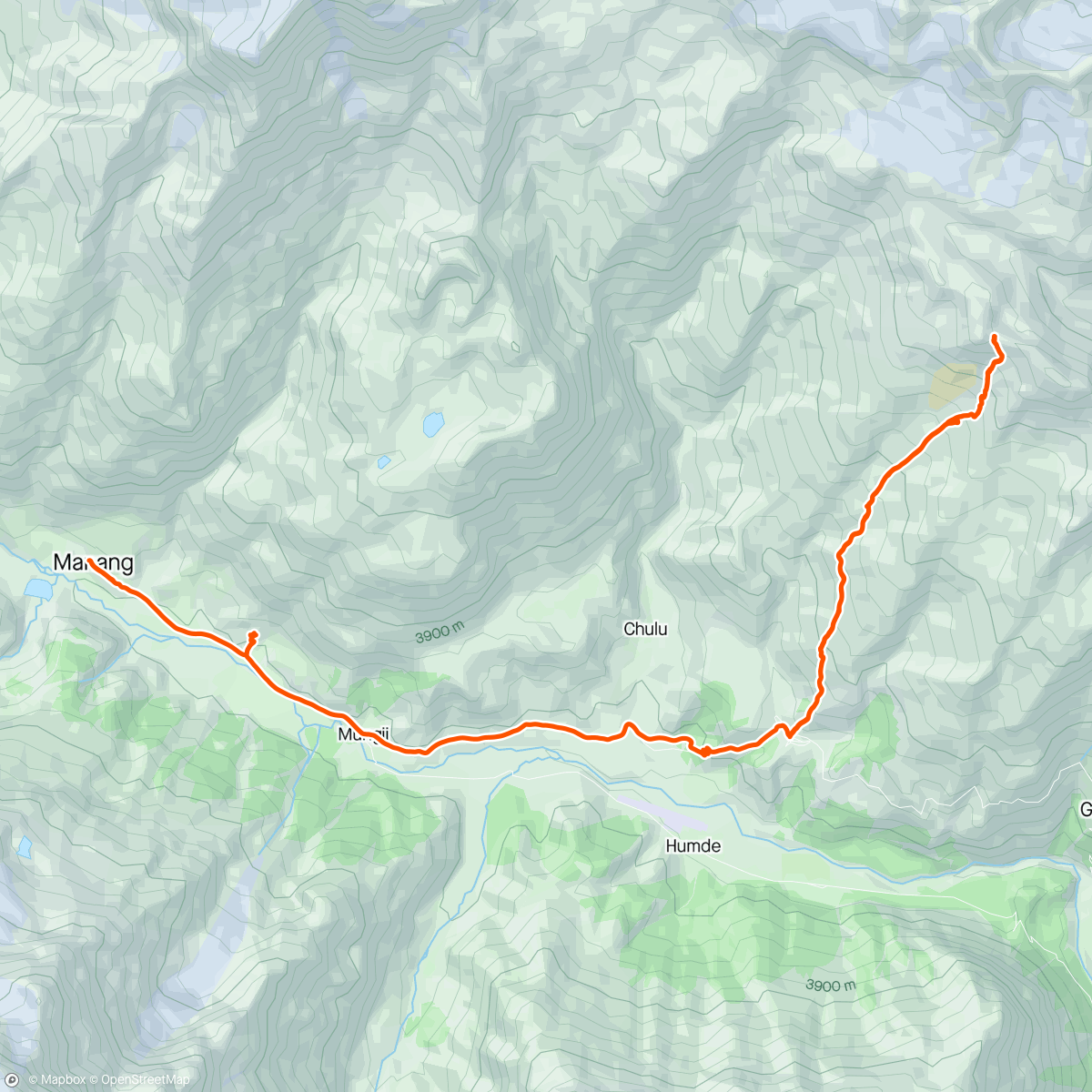 Map of the activity, ACT_D9: Ngawal - Kang-La Pass - Ngawal - Manang