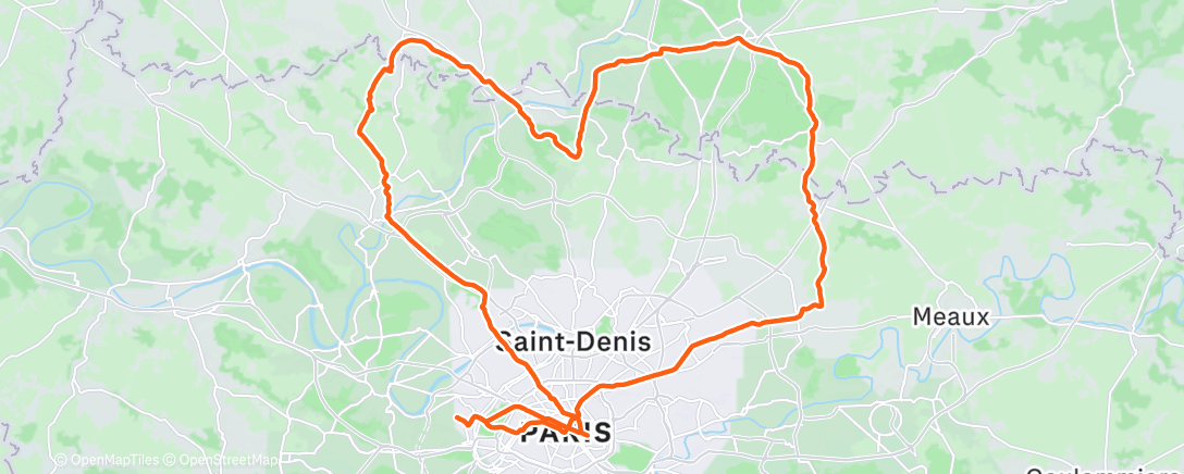 Map of the activity, Big Fat Ride #42 - one go