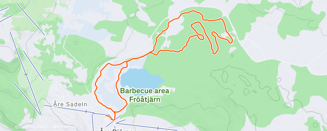 Map of the activity, Evening Nordic Ski