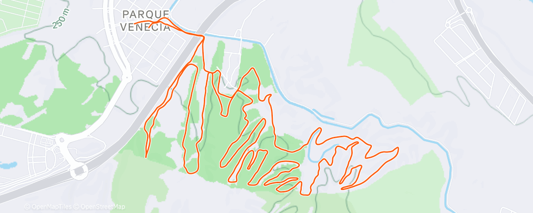 Map of the activity, Morning Mountain Bike Ride
