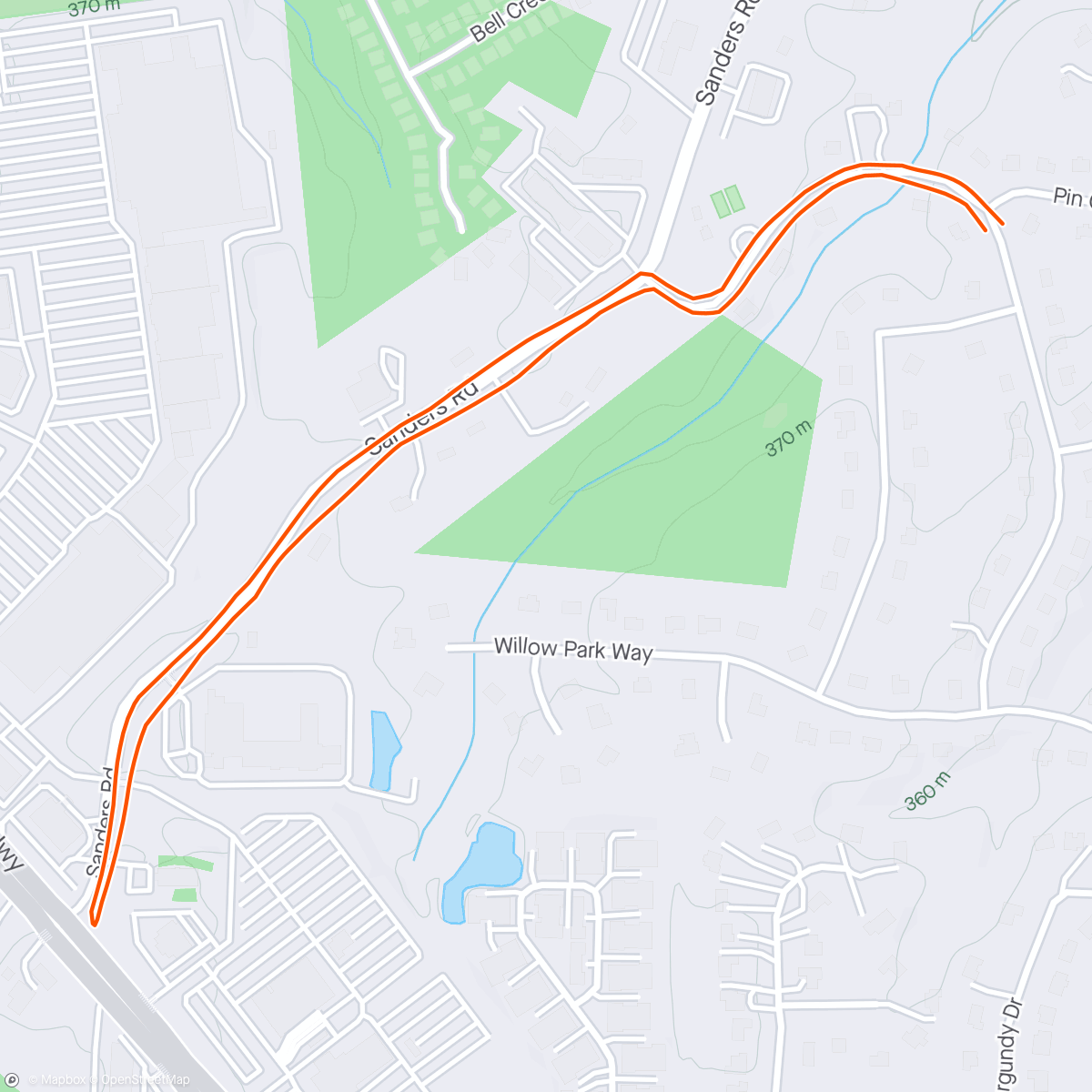 Mappa dell'attività Grove Park