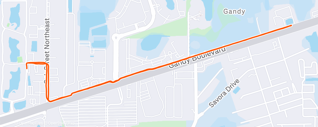 Map of the activity, Morning Run