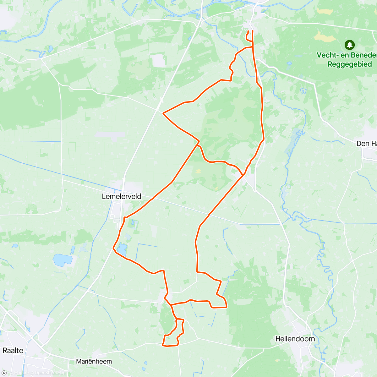Map of the activity, Ere Research Afternoon Ride