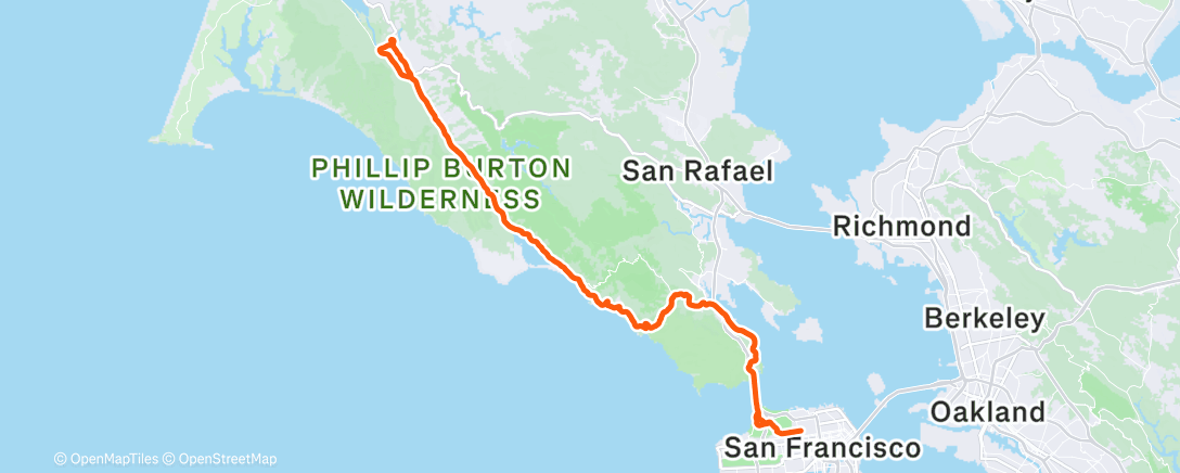 Map of the activity, Morning Ride