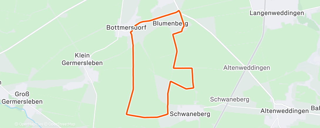 Map of the activity, Mittagslauf