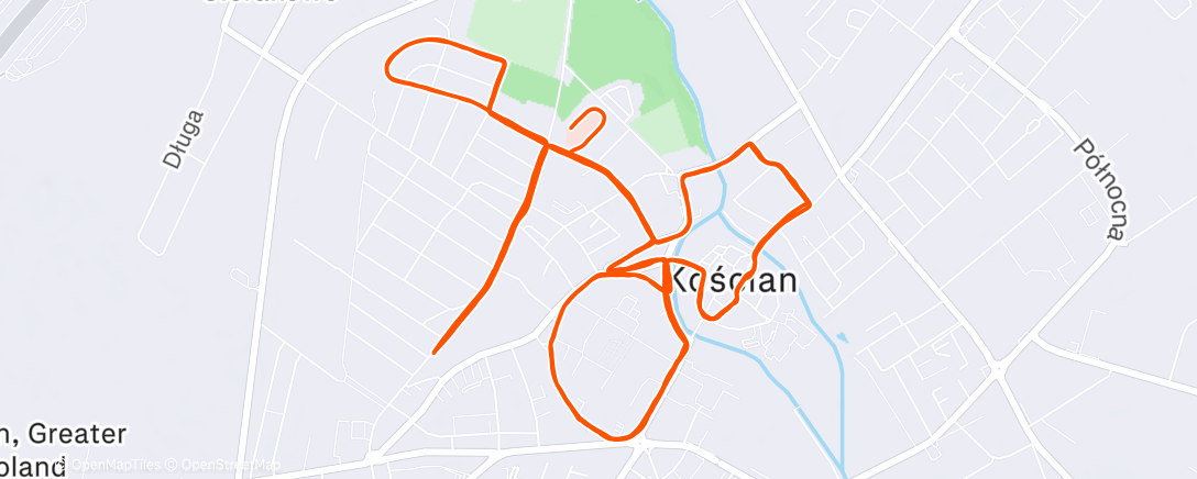 Map of the activity, Lunch Run