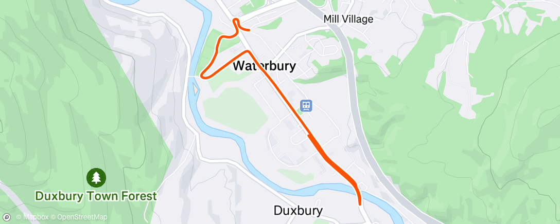 Map of the activity, Afternoon Run