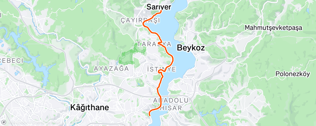 Map of the activity, Morning Ride