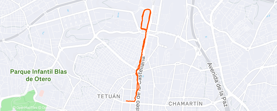 Map of the activity, Morning Run