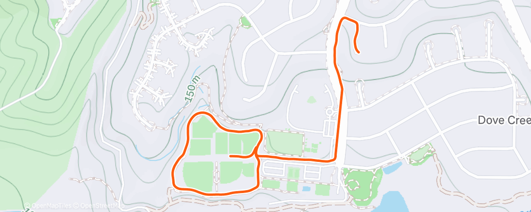 Map of the activity, Afternoon Run