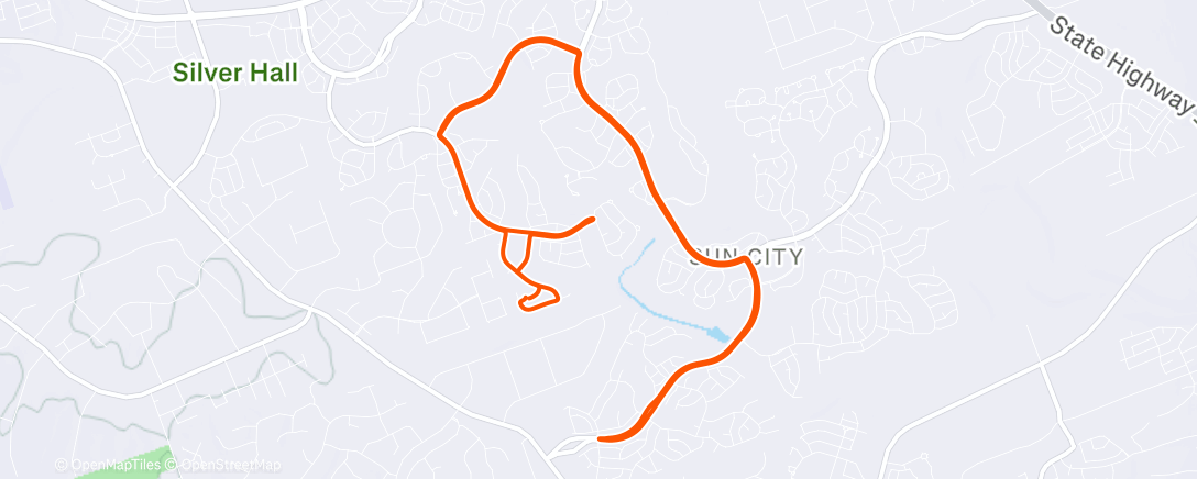 Map of the activity, Lunch Ride