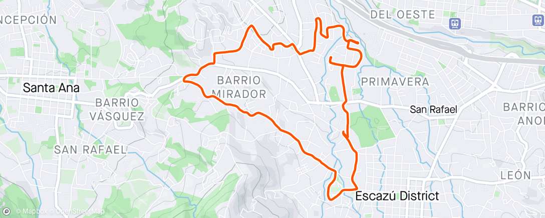 Map of the activity, Barrio Mirador