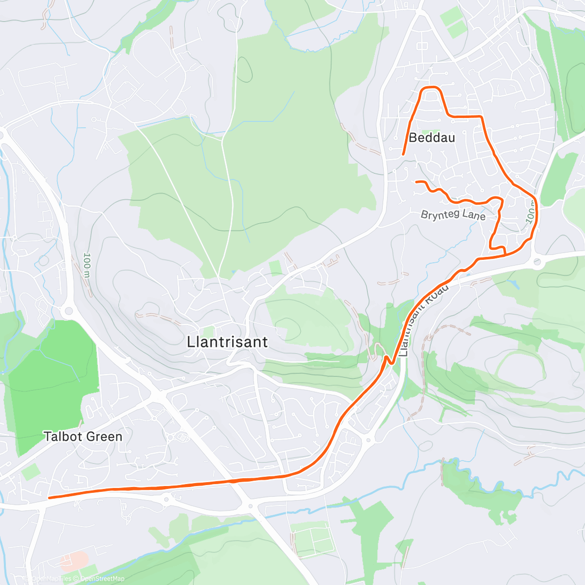 Map of the activity, Jesse Run