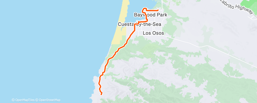 Map of the activity, Afternoon Ride