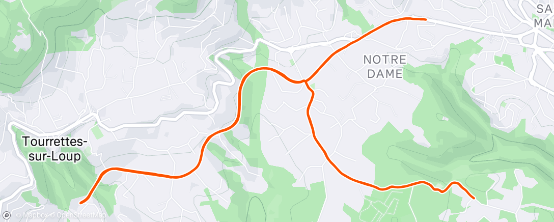 Map of the activity, Lunch Run